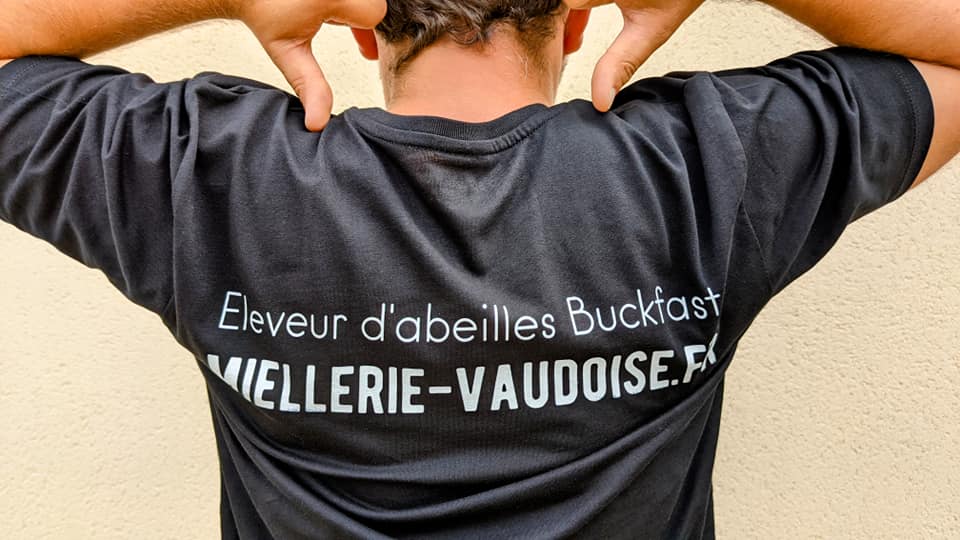 T-shirt Miellerie Vaudoise pour me voir de loin de dos